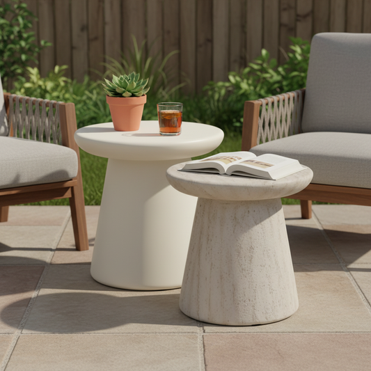 Side tables outdoor daylight