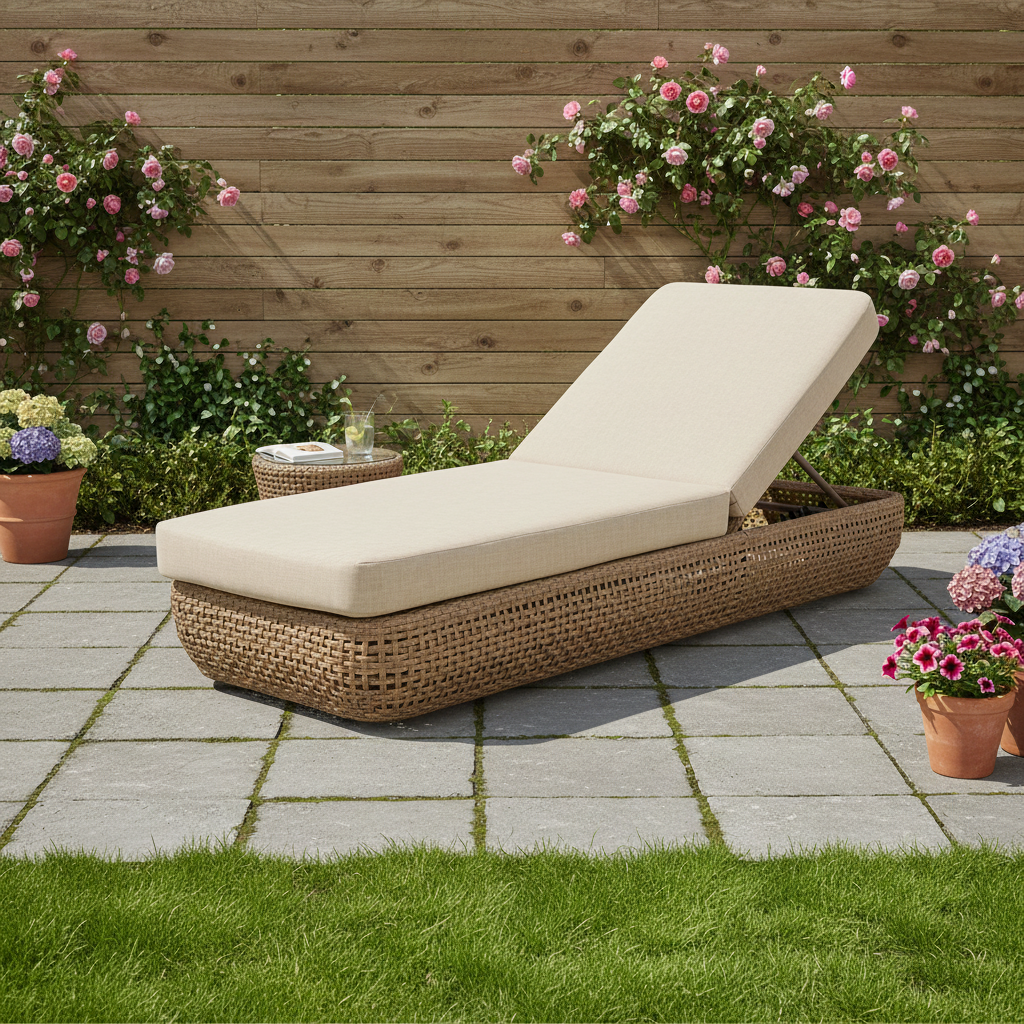 Bloom Collection Outdoor Sunbed – Weather-Resistant Garden Lounge