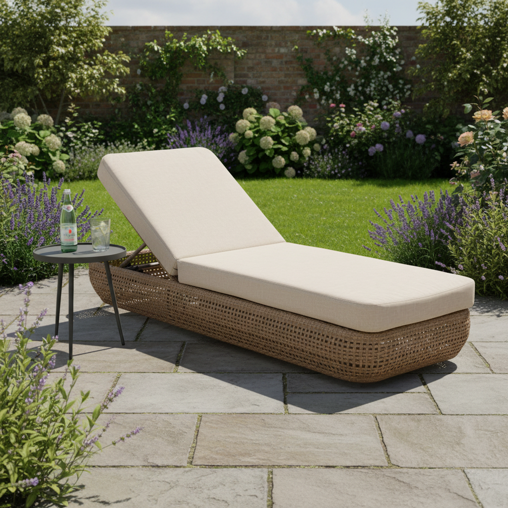 Bloom Collection Outdoor Sunbed – Weather-Resistant Garden Lounge