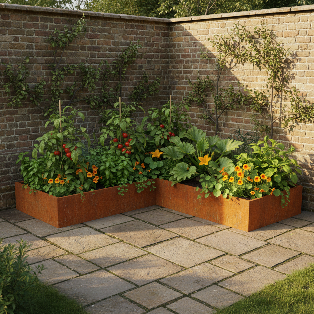 Single – Walled Kitchen Garden Corner