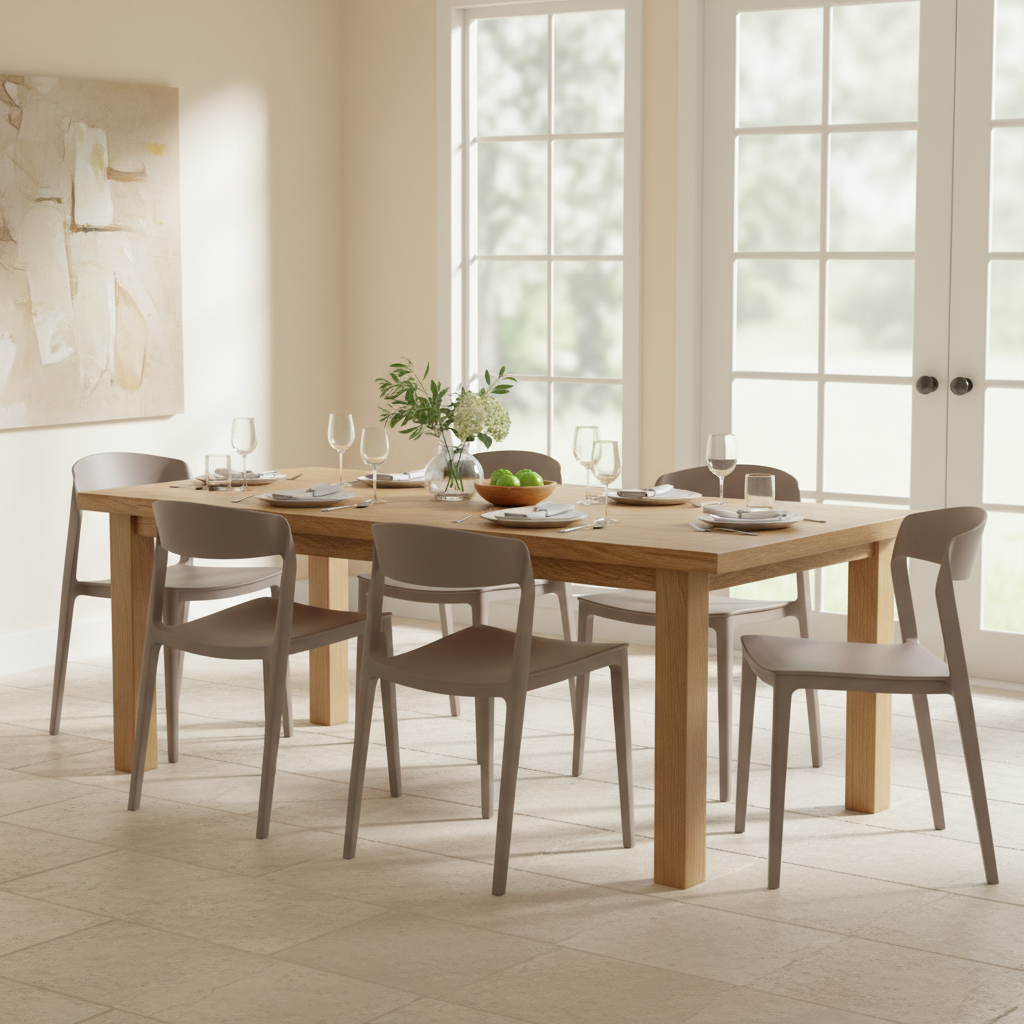 Zen Stone Dining Chair | Modern Indoor & Outdoor Plastic Garden Chair