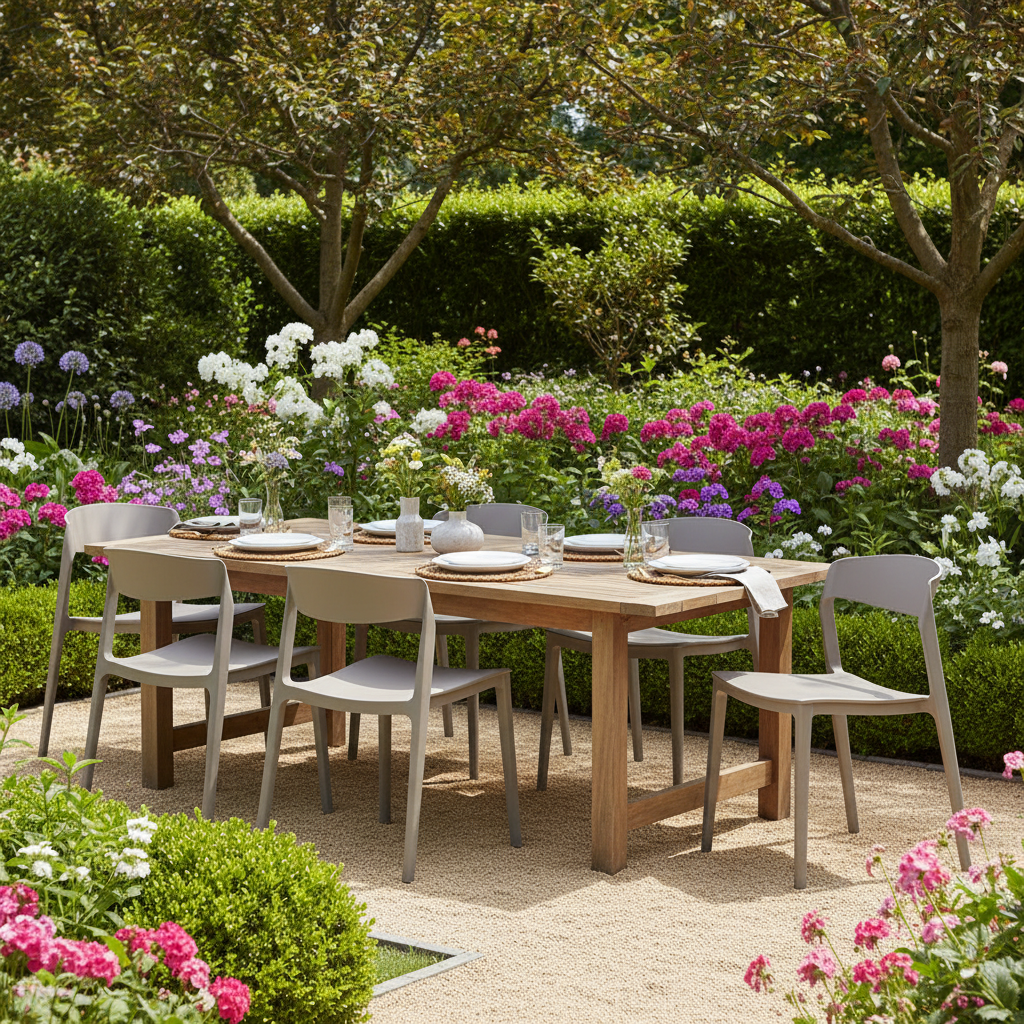 Zen Stone Dining Chair | Modern Indoor & Outdoor Plastic Garden Chair