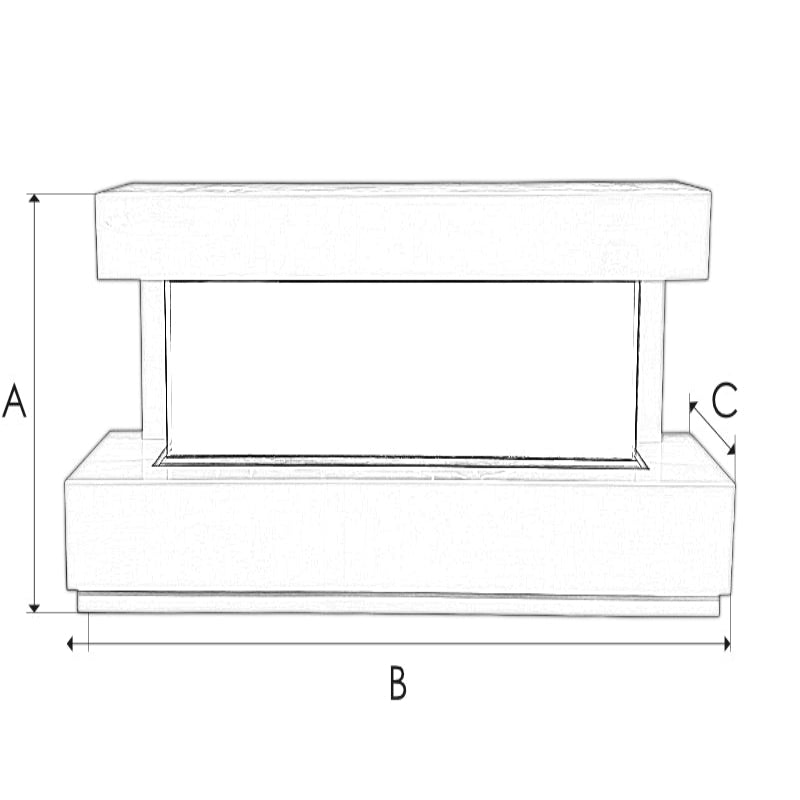 Hestia 1308 Electric Fire Marble Media Wall Suite Polar White