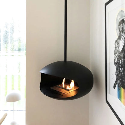 Cocoon Aeris Bioethanol Fireplace – Matte Black Ceiling