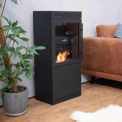 Jackson Bioethanol Stove – Square Black Indoor Fireplace