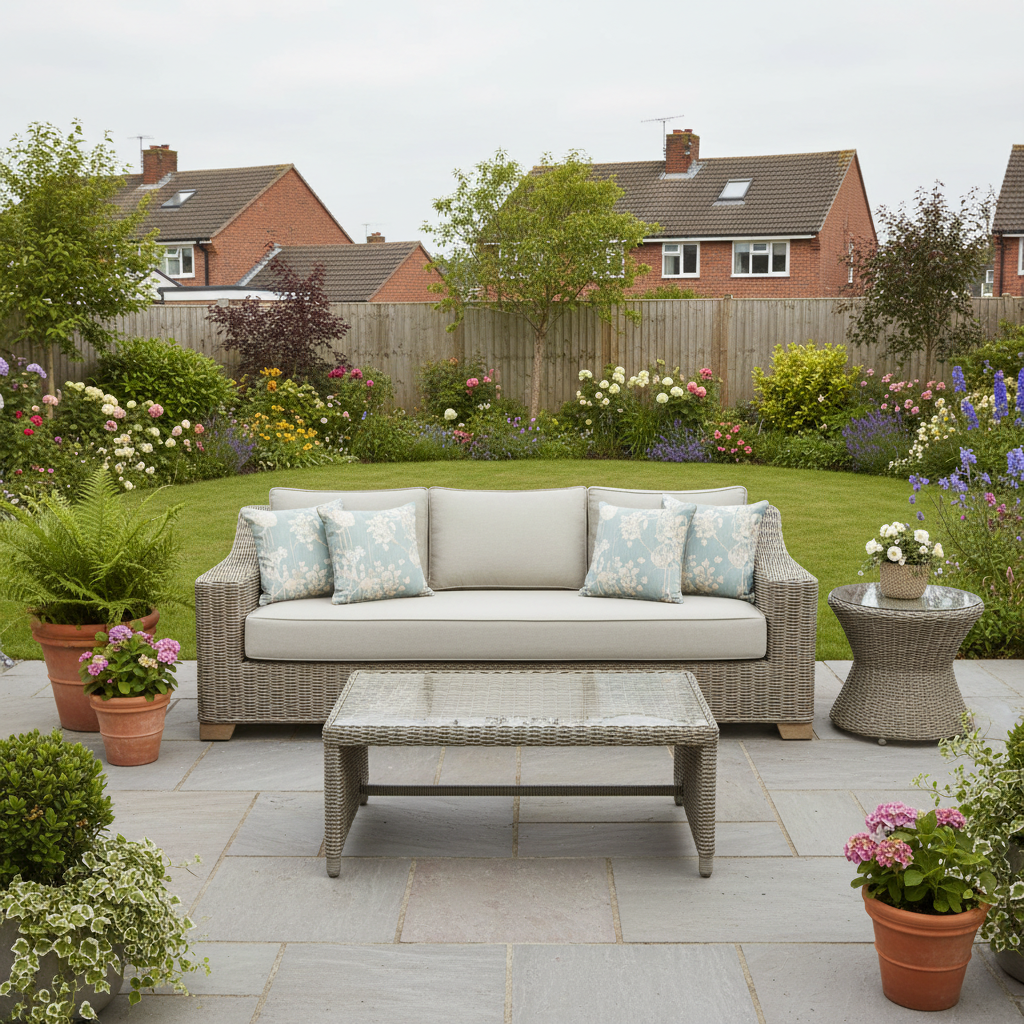 Capri Collection Outdoor Three Seater Sofa – HDPE Wicker Comfort