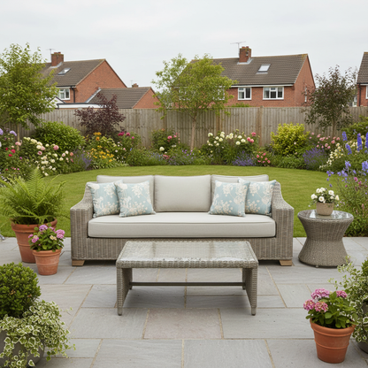 Capri Collection Outdoor Three Seater Sofa – HDPE Wicker Comfort