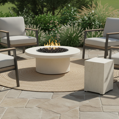 Happy Cocooning, Square Gas Bottle Enclosure, Composite -  Travertine