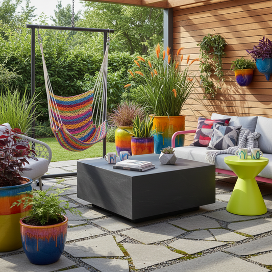 Elementi, Colorado Coffee Table, Square Medium, Slate Black Outdoor/Indoor