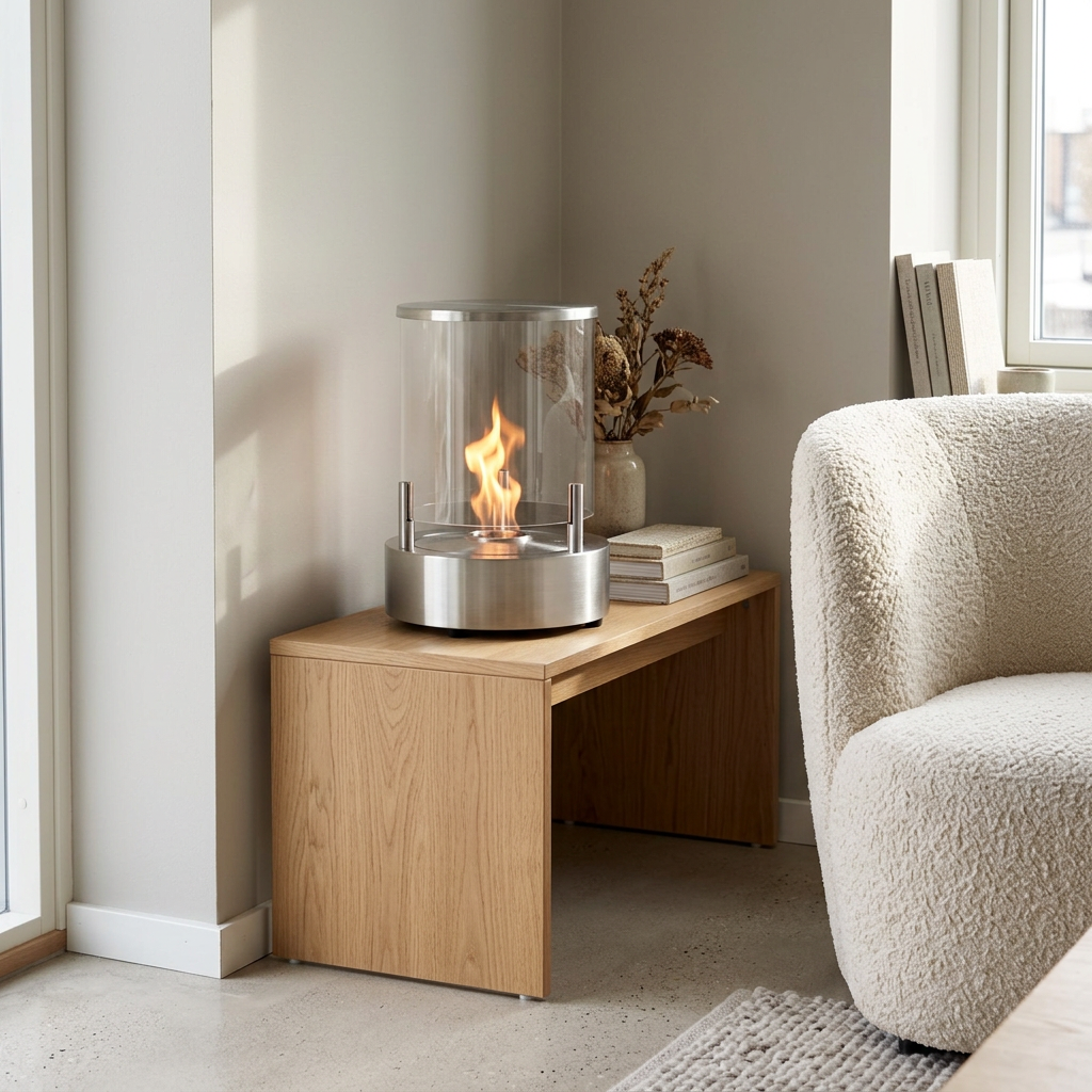 EcoSmart Fire Be Freestanding Bioethanol Fireplace for Indoor or Covered Outdoor Use