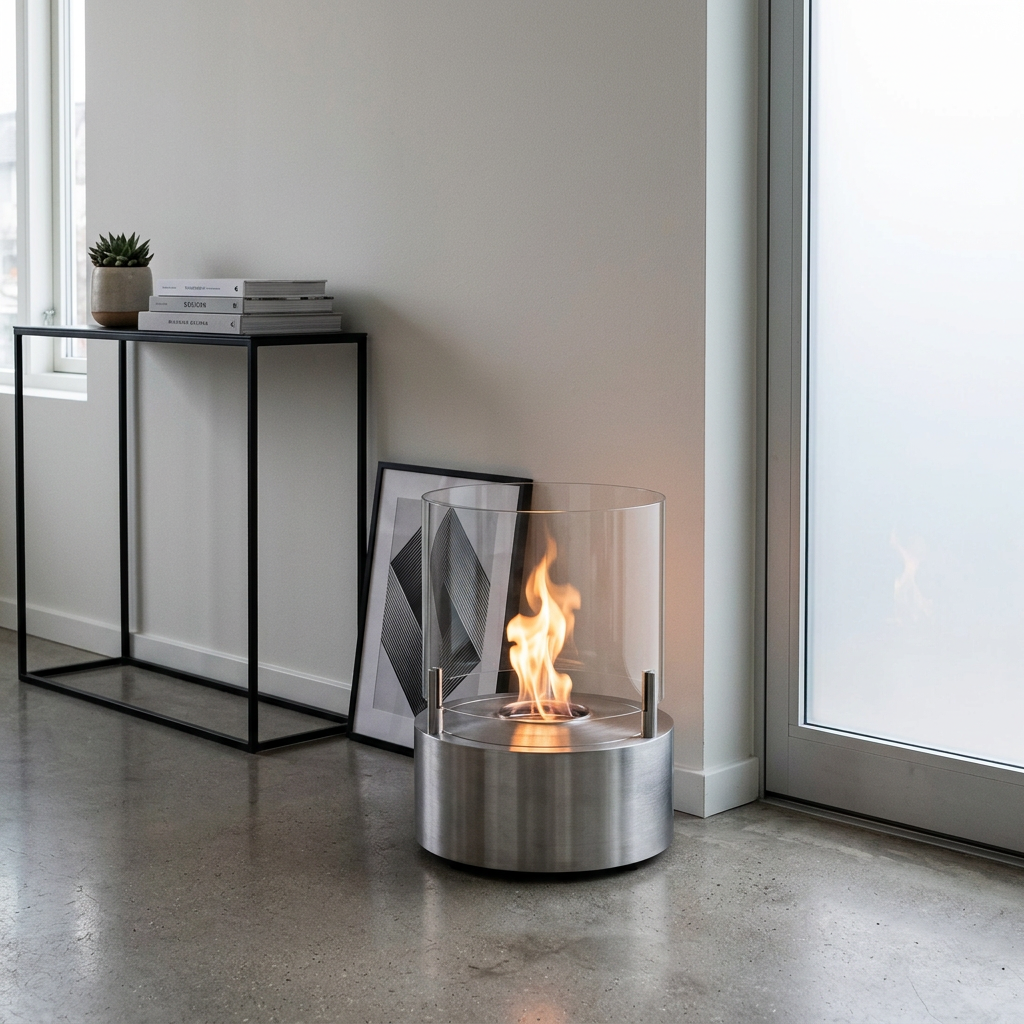 EcoSmart Fire T Lite 8 Freestanding Bioethanol Fireplace for Indoor and Outdoor Use