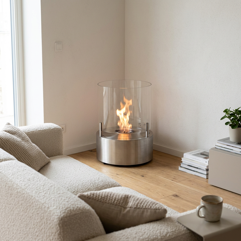 EcoSmart Fire T Lite 8 Freestanding Bioethanol Fireplace for Indoor and Outdoor Use