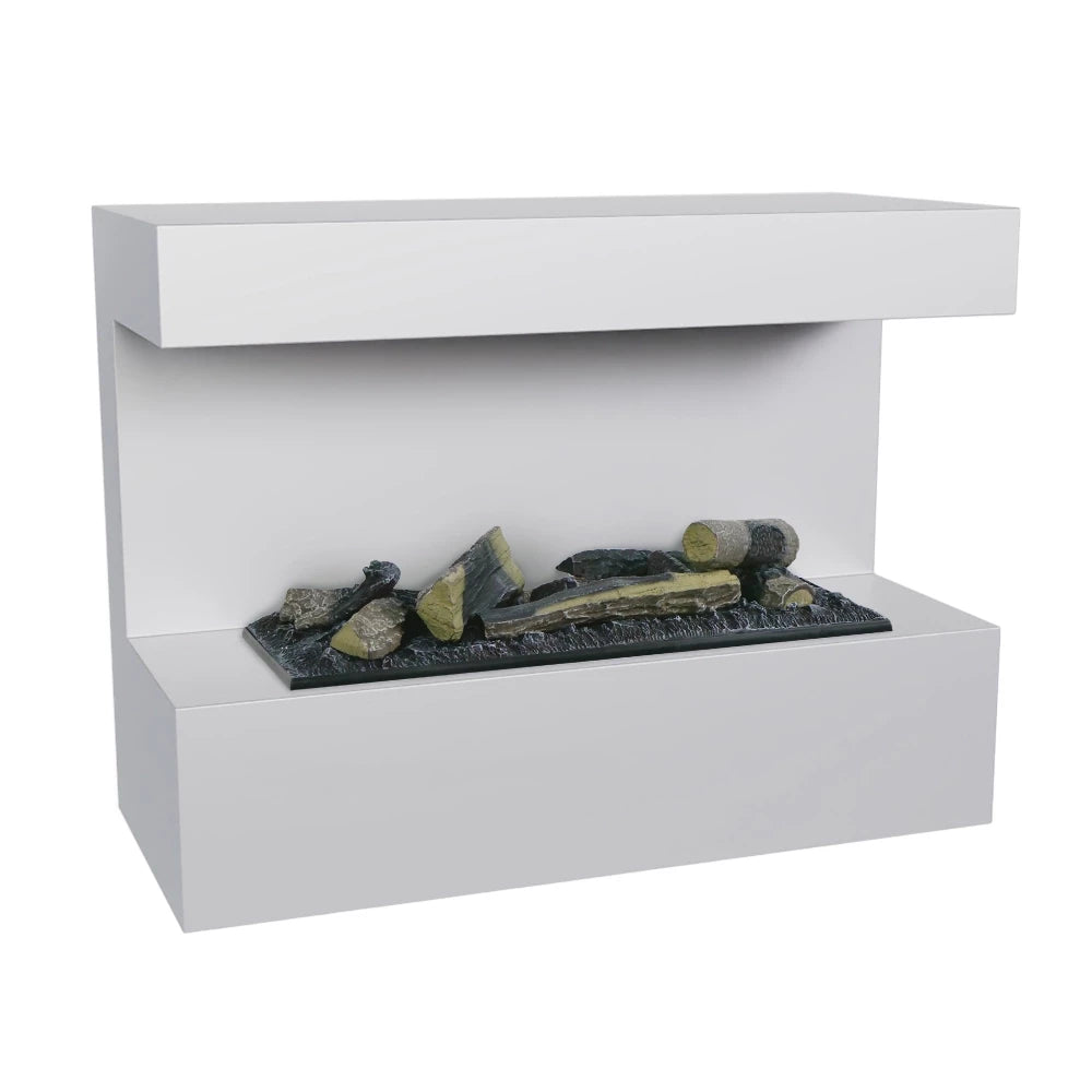 Steinsdal White Wall-Mounted Water Vapour Fireplace | ScandiFlames