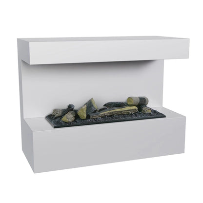 Steinsdal White Wall-Mounted Water Vapour Fireplace | ScandiFlames