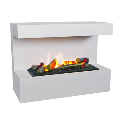 Steinsdal White Wall-Mounted Water Vapour Fireplace | ScandiFlames