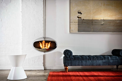 Cocoon Aeris Polished Steel Bioethanol Fireplace