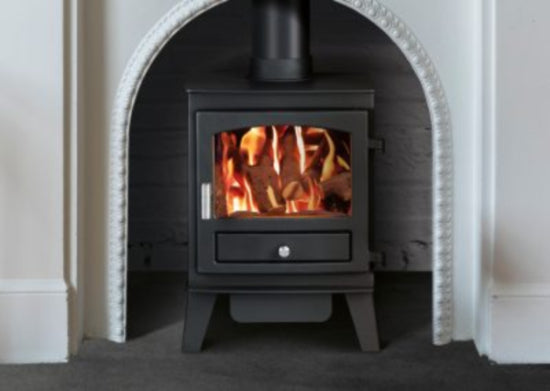 Stockport 4 Gas Stove with Realistic Log Flame and Remote Control