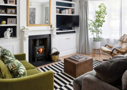 Stockport 4 Gas Stove with Realistic Log Flame and Remote Control
