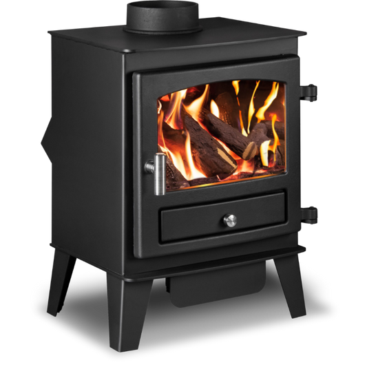 Stockport 4 Gas Stove with Realistic Log Flame and Remote Control