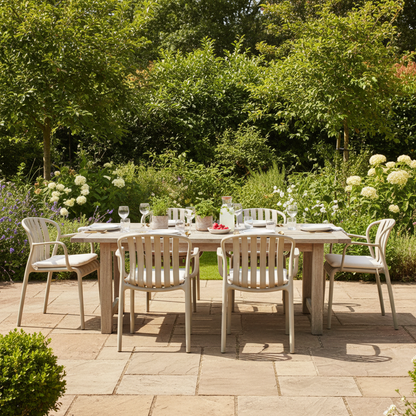 Axis Putty Grey Outdoor Carver Chair | Weather Resistant Garden Dining Chair