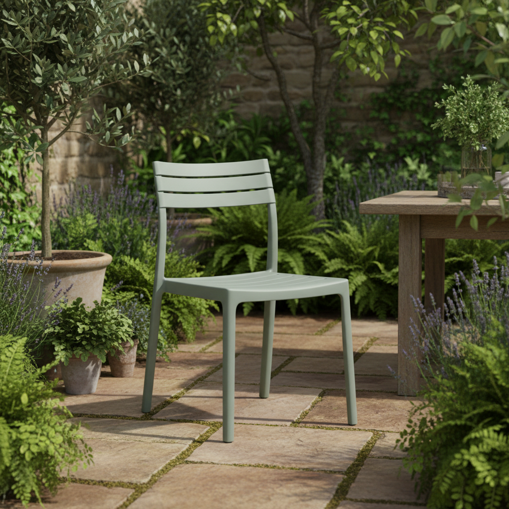 Aura French Grey Outdoor Dining Chair | Weather Resistant Garden & Patio Seating