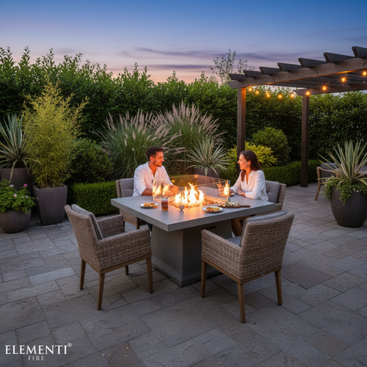 Birmingham Dining Table 45,000 BTU Propane Outdoor Fire Pit