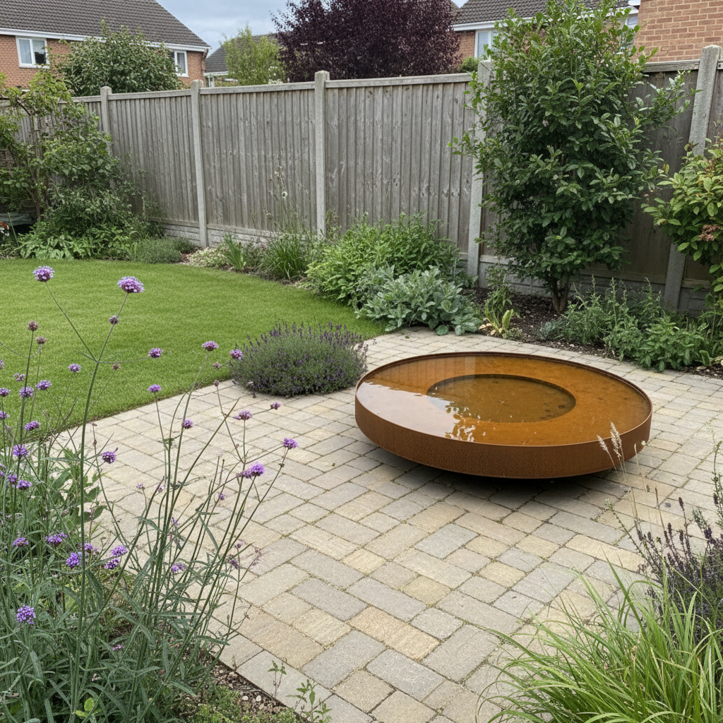 Corten Steel Water Bowl