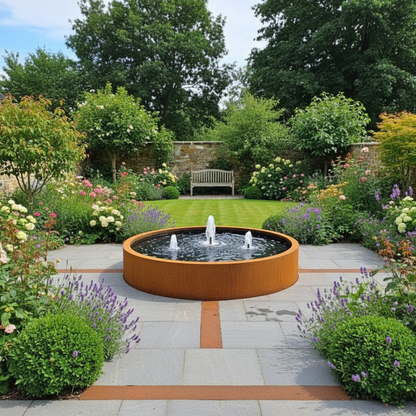 Corten Steel Cylinder Pond
