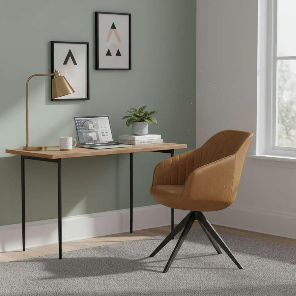 Uppsala Tan Chair | Warm Fabric Dining Chair for Modern Interiors