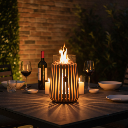 Happy Cocooning Lumi Lagune Teak Table Burner