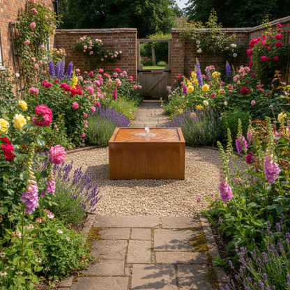 Corten Steel Square Water Table