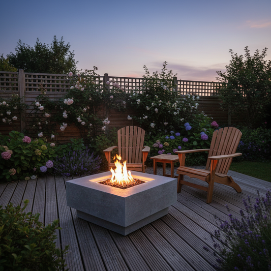 Manhattan Light Grey Fire Table 45,000 BTU Cast Concrete
