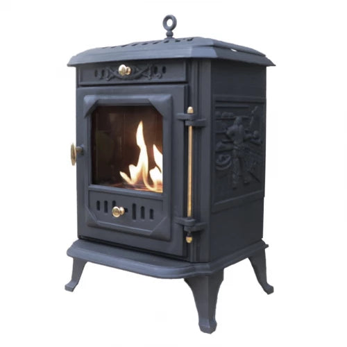 Ulvik Cast Iron Bioethanol Fireplace Freestanding Indoor