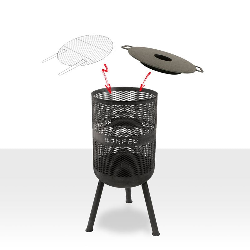 BonFeu, BonVes 45, Fire Pit, Black