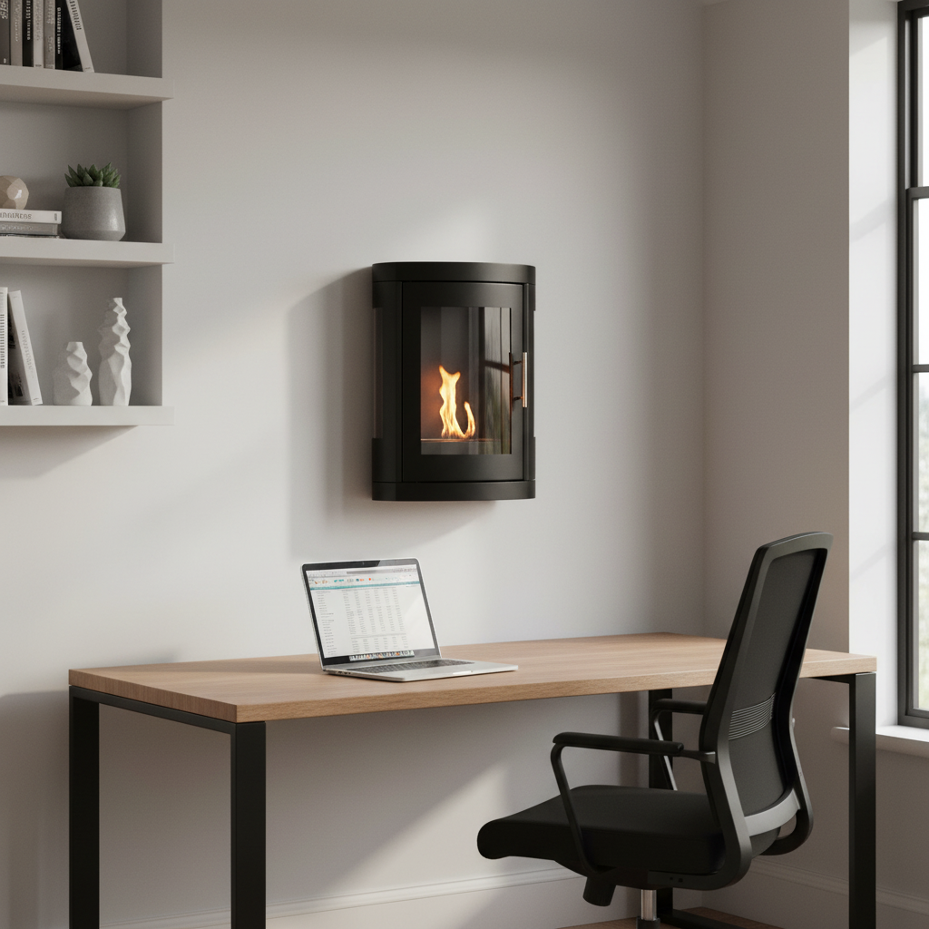 ScandiFlames, Oregon,  Bioethanol,  Stove Wall-Mounted Indoor Fireplace