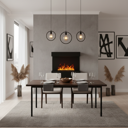 Late Wall-Mounted Water Vapour Fireplace Black – ScandiFlames
