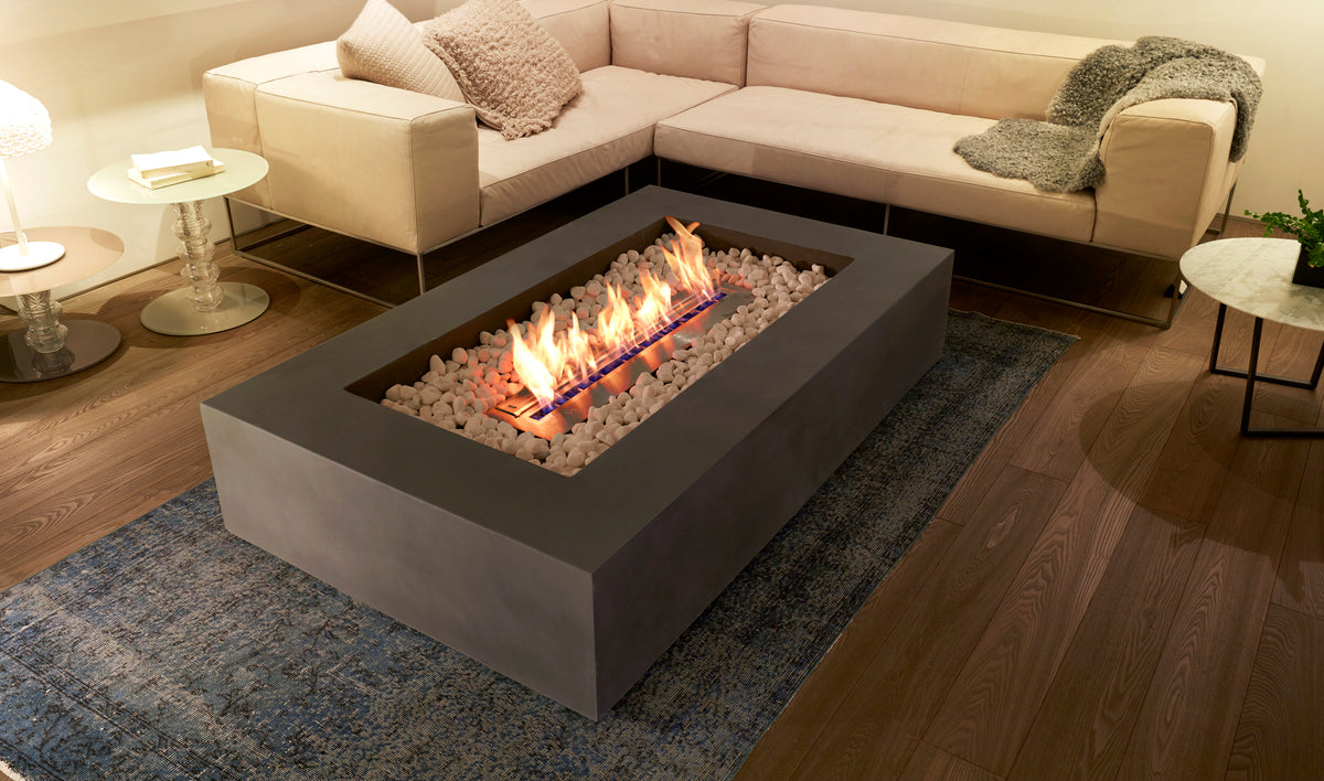 EcoSmart Fire Wharf 65 Fire Table with Smokeless Bioethanol Flame