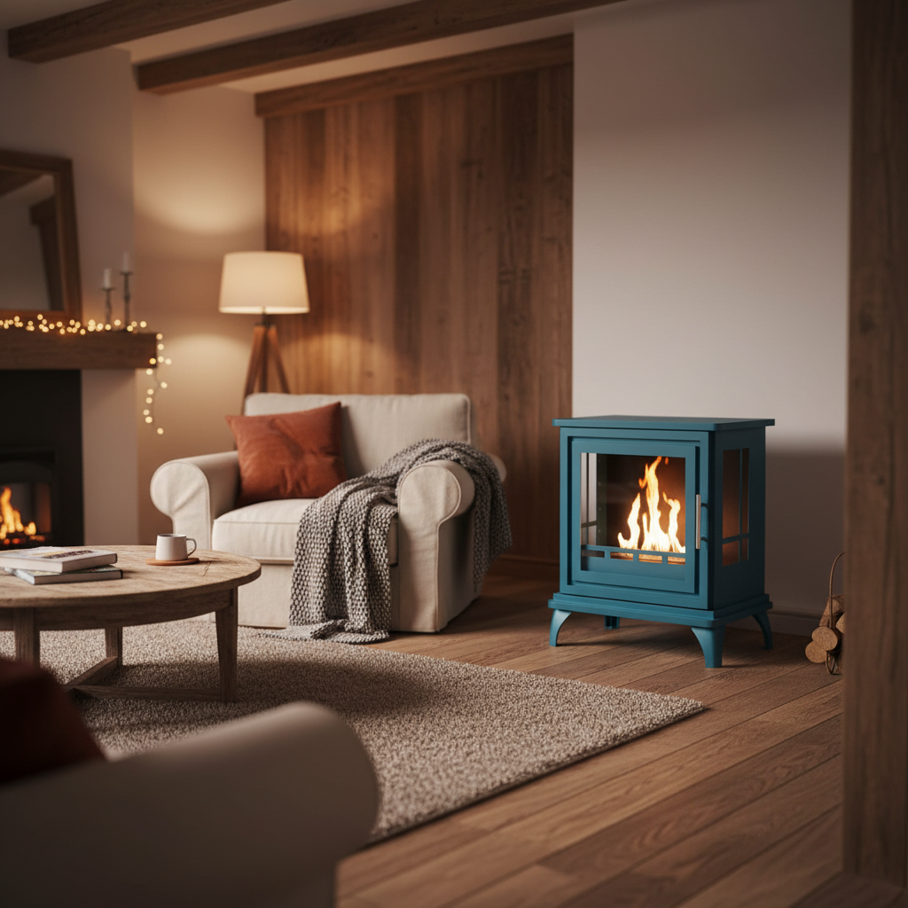ScandiFlames Nashville Bioethanol Indoor Stove - Blue Bayou