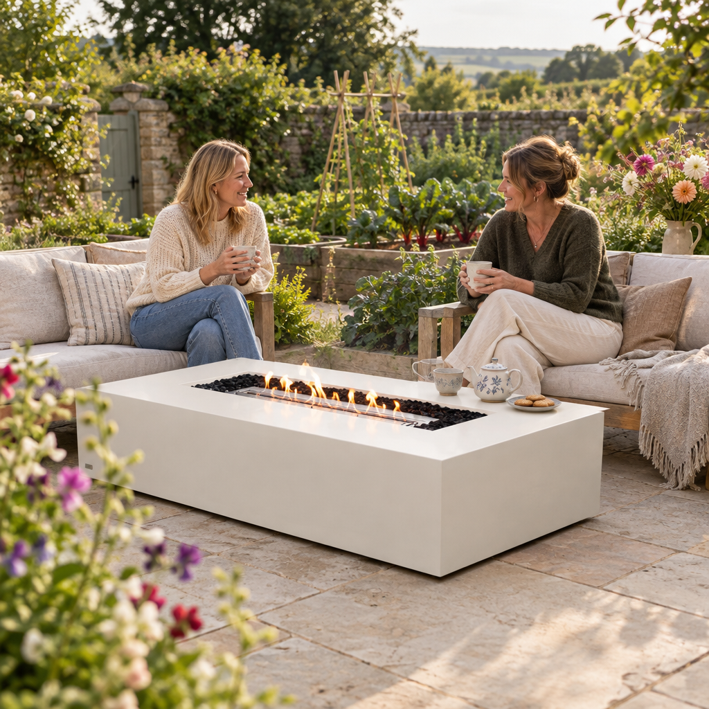 EcoSmart Fire Wharf 65 Fire Table with Smokeless Bioethanol Flame