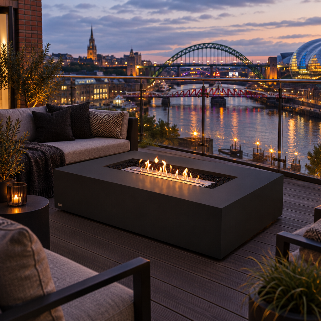 EcoSmart Fire Wharf 65 Fire Table with Smokeless Bioethanol Flame