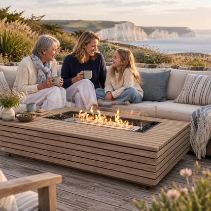 EcoSmart Fire Wharf 65 Fire Table with Smokeless Bioethanol Flame