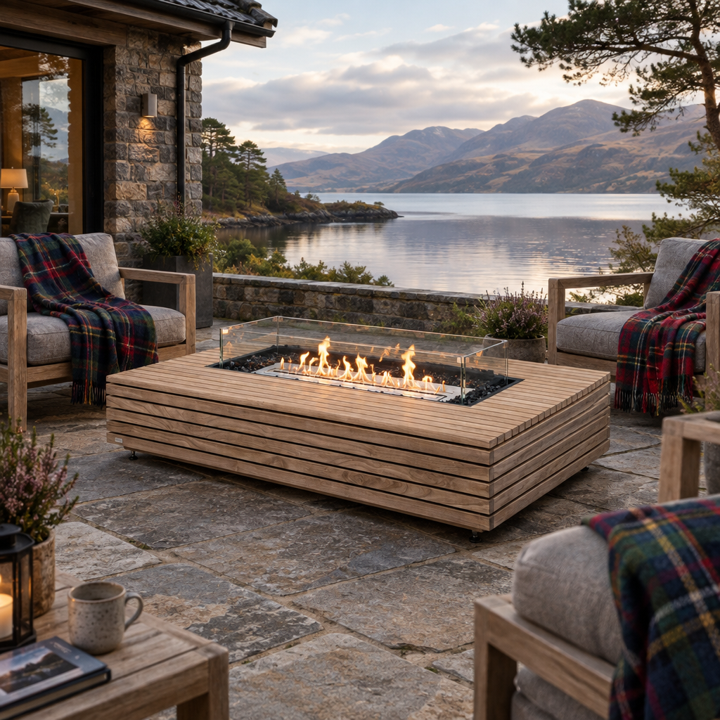 EcoSmart Fire Wharf 65 Fire Table with Smokeless Bioethanol Flame