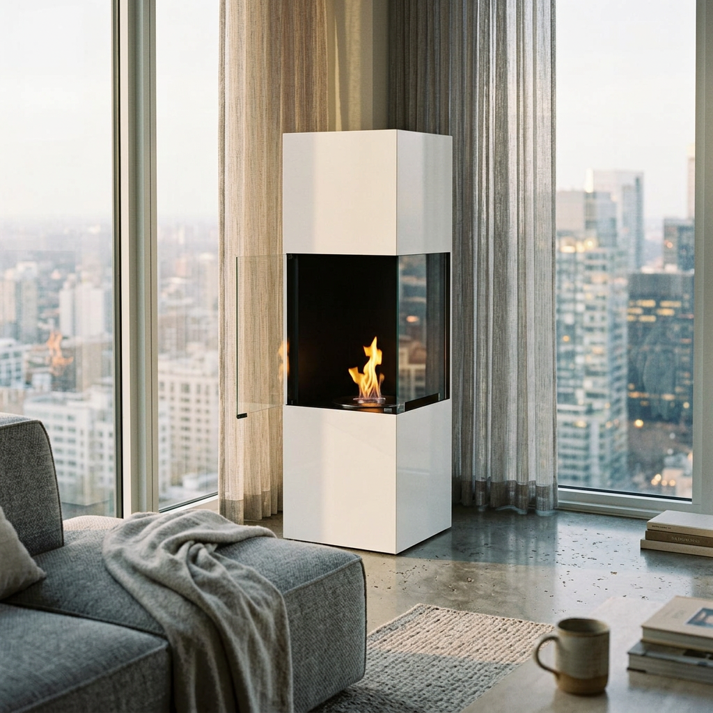 EcoSmart Fire Be Freestanding Bioethanol Fireplace for Indoor or Covered Outdoor Use
