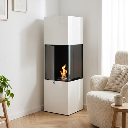 White Be, corner of a bright Scandinavian apartment
