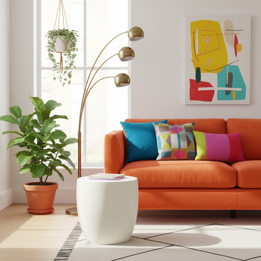 Elementi, Ikaria Cobble Side Table, Cream White Outdoor/Indoor