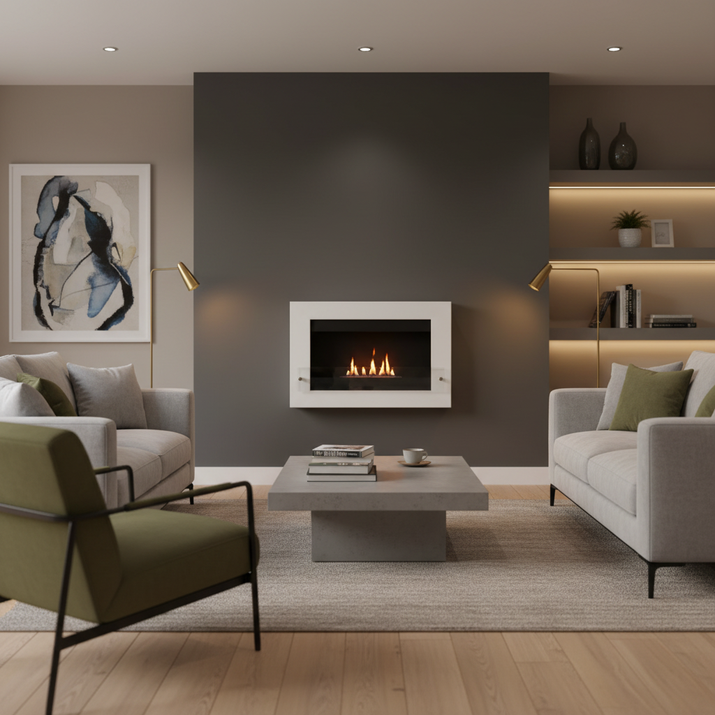 Nebraska White Wall Mounted Bioethanol Fireplace | ScandiFlames