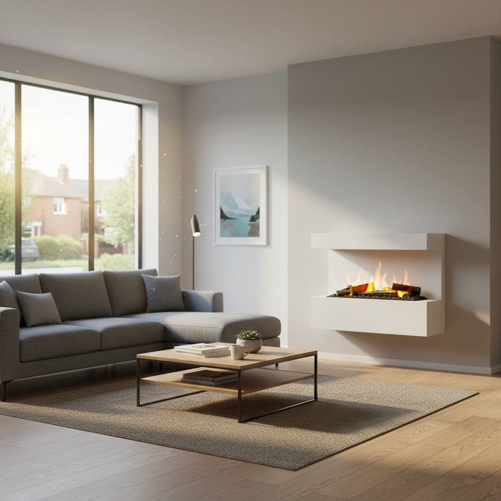 ScandiFlames White Wall-Mounted Water Vapour Fireplace 