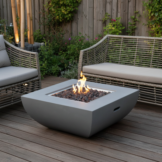 Westport Fire Table 50,000 BTU LPG Concrete Fire Pit with Cover